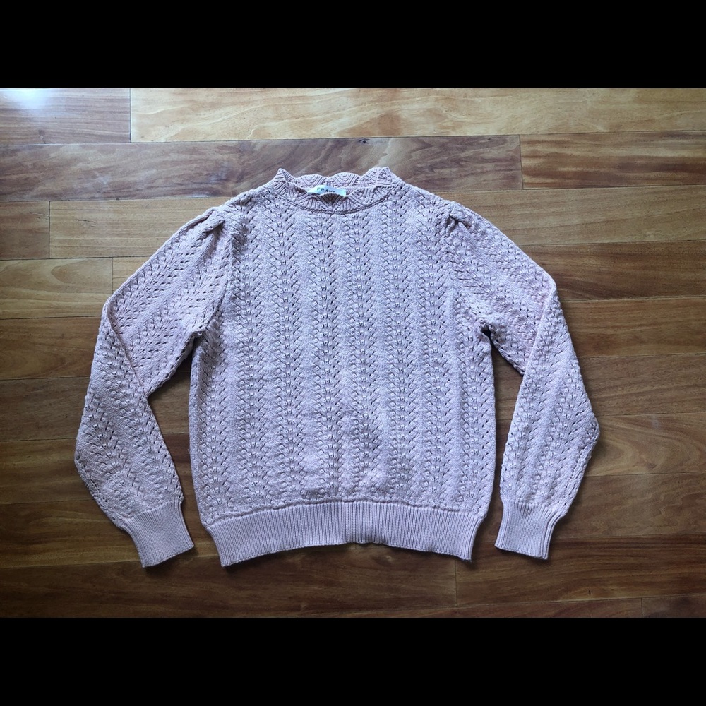 Frame Pointelle Petal Sweater